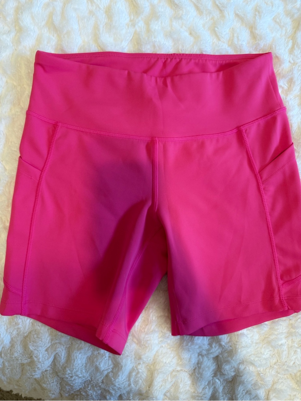 New Balance Women's High-Waist Hot Pink Bike Shorts